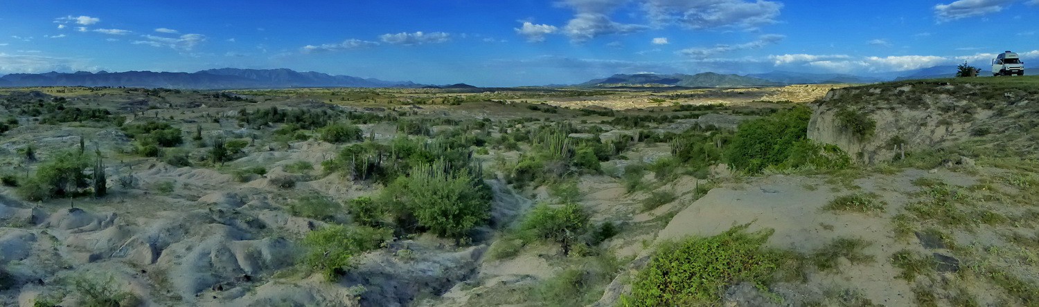 Our campsite in the Desierto de Tatacoa (top right)